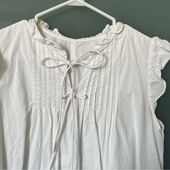 White Ruffle Sleeve Dress - Picture 3 of 3